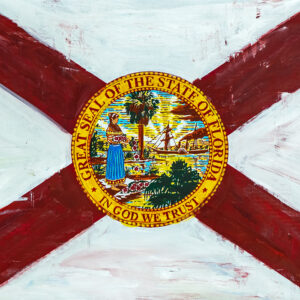 Florida Flag: Plaid Columns