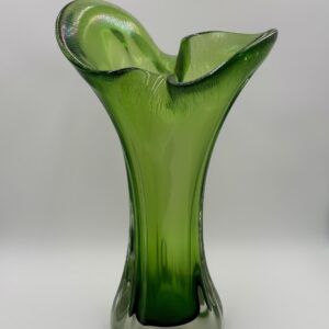 Green Irridized Free Form, 2024 Hand Blown Glass 22 x 13 x 9: Tim Lotton