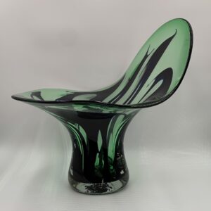 Green and Black Striated Free Form, 2024: Tim Lotton